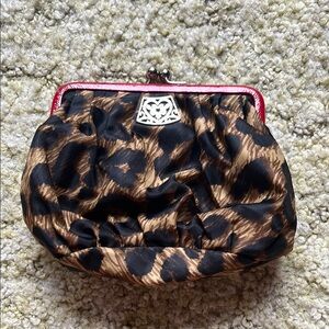 Brighton Leopard Print clutch Bag/ coin purse